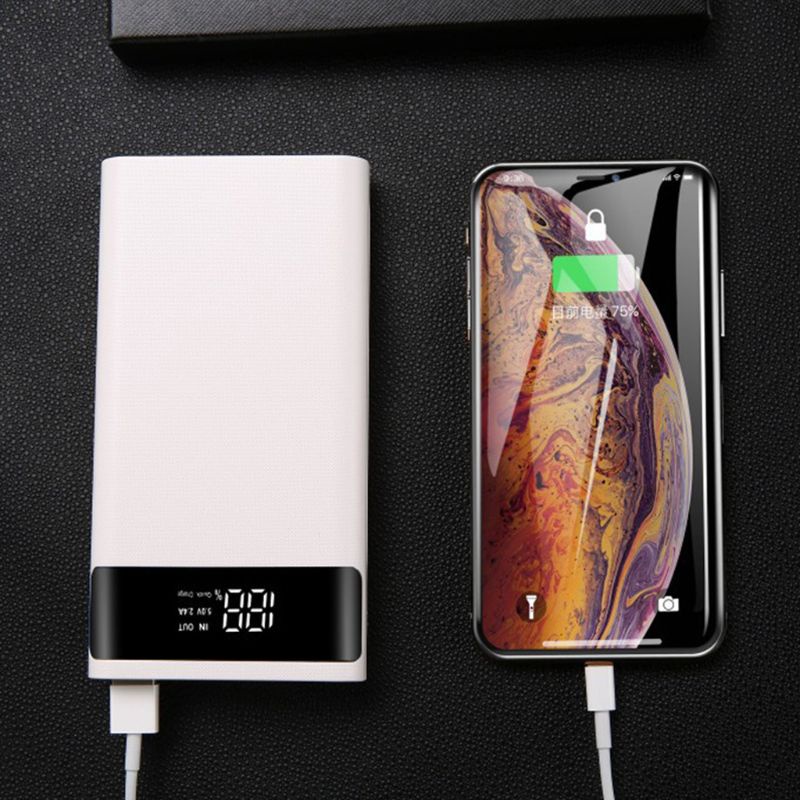 Vỏ pin sạc dự phòng hai cổng USB QC3.0 6x18650 DIY cho điện thoại/máy tính bảng