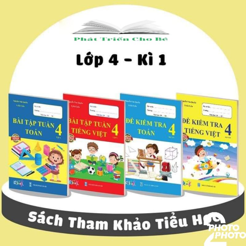 Sách - Combo Đề Kiểm Tra Và Bài Tập Tuần Toán Và Tiếng Việt Lớp 4 - Học Kì 1
