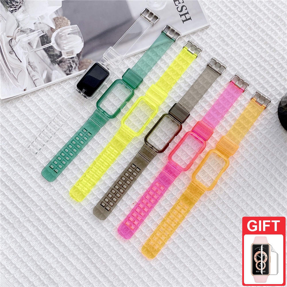 Silicone Dây Đeo Đồng Hồ Bằng Silicon Trong Suốt Cho Huawei Band 6 / Huawei Band 7 / Honor Band 6