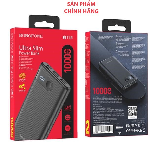 (Hàng Chính Hãng)  Pin Sạc Dự Phòng Borofone10000mah Có Màn Hình, Chính Hãng, Chất Lượng !