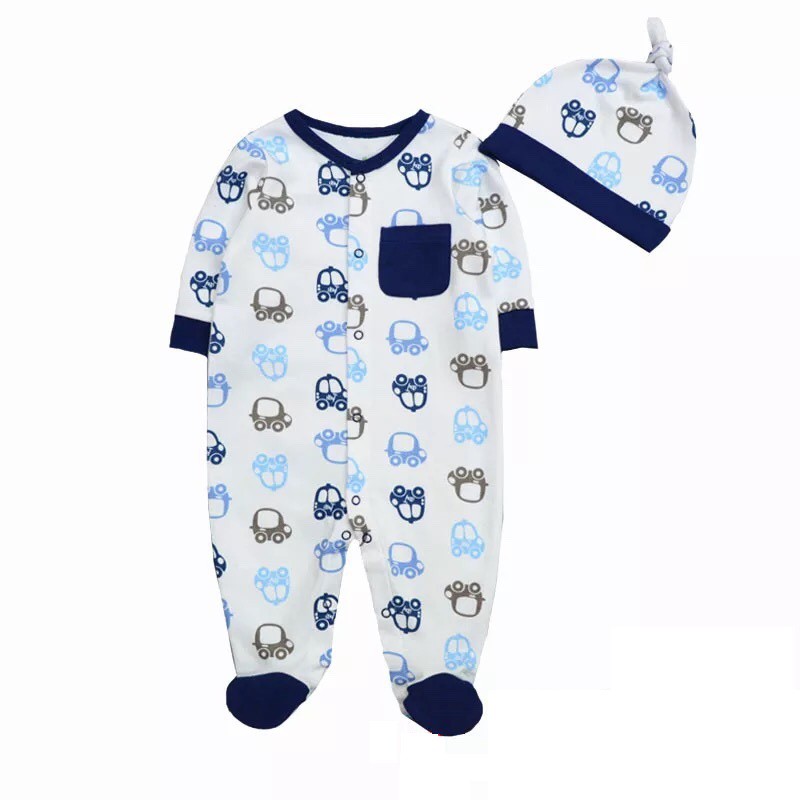Bodysuit Cotton Loại Liền Chân Kèm Mũ | BigBuy360 - bigbuy360.vn