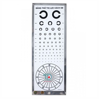 Bảng đèn thử thị lực, kiểm tra tật khúc xạ chữ C - Việt Nam (loại thường)