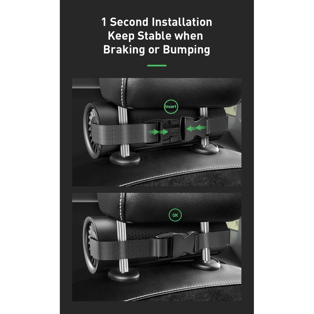 Máy lọc không khí mini trên ô tô Baseus Car Air Purifier Air Cleaner Air Freshener