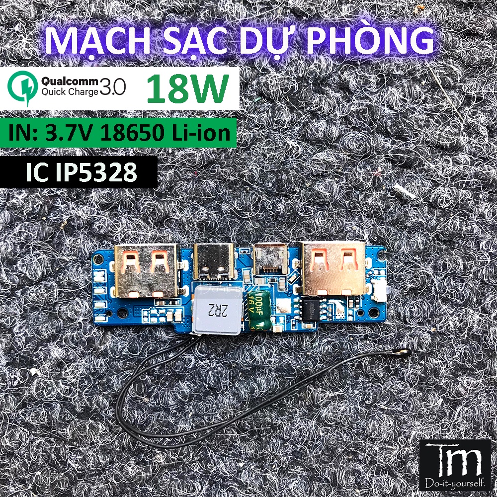 Mạch Sạc Dự Phòng Sạc Nhanh Qc3.0 Chip IP5328 Mã P50