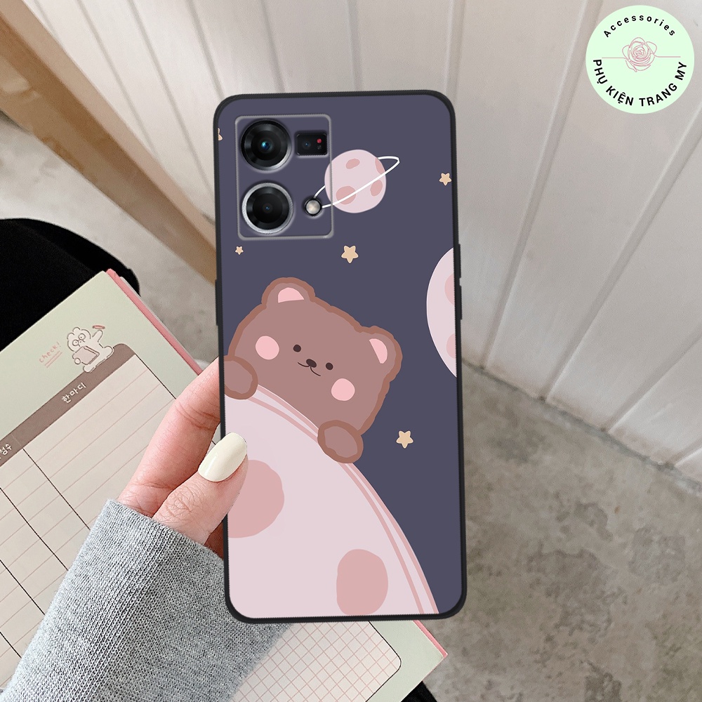 Ốp lưng Oppo Reno 7 / Reno 7 4G hình gấu vũ trụ, space