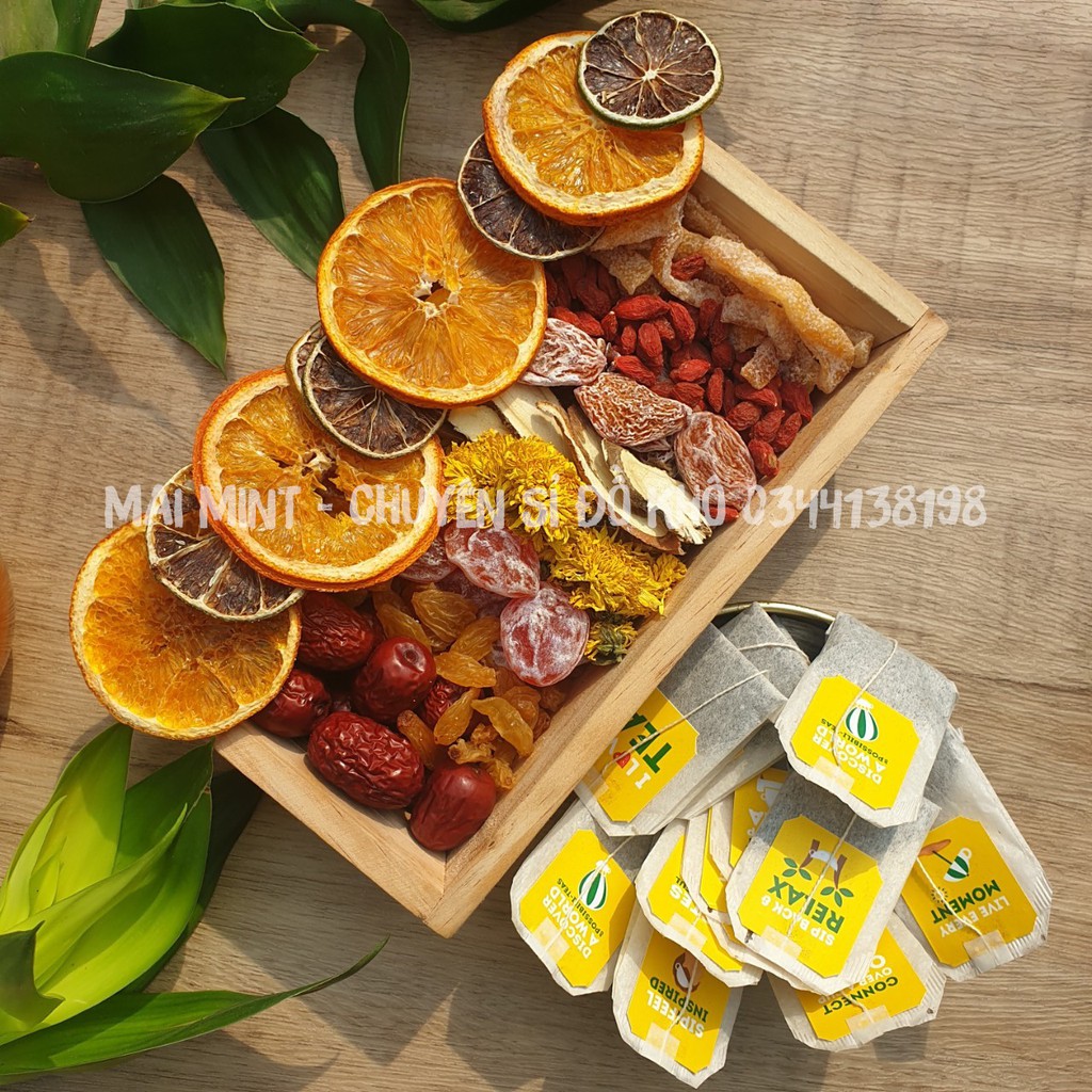 Trà Lipton Cam Xí Muội Thảo Mộc 12 Vị - Hộp 10 Set