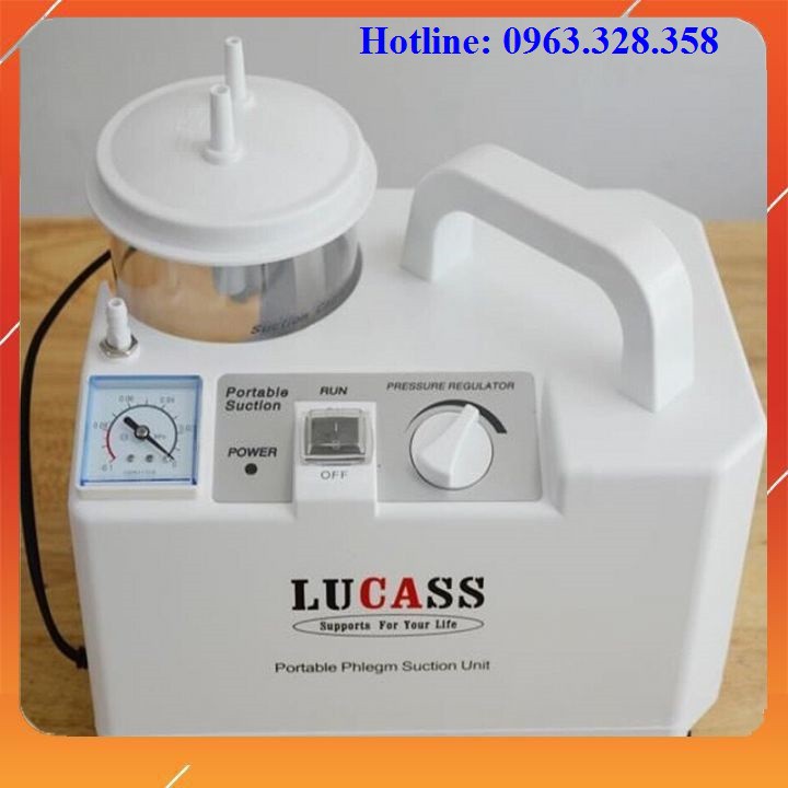 Máy Hút Mũi, Hút Dịch, Hút Đờm LUCASS SS-6A [CHÍNH HÃNG BH 24 THÁNG] Tặng Kèm 2 Đầu Hút Dịch