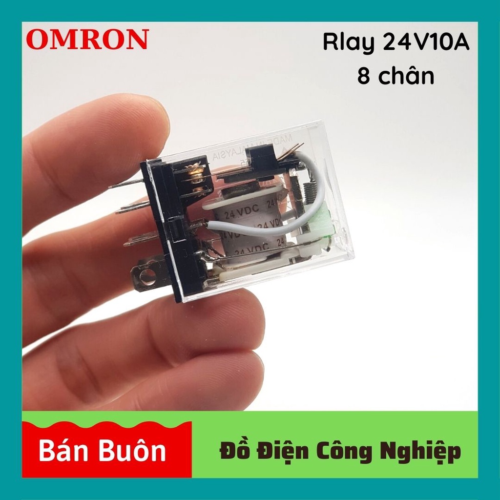 Relay omron 24v 8 chân, rơ le trung gian 24v