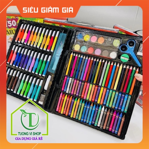 Hộp bút màu đa năng 150 chi tiết cho bé tập vẽ, tô màu - thoả sức làm hoạ sĩ