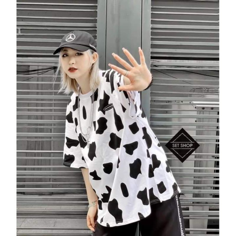 Áo cộc tay bò sữa
