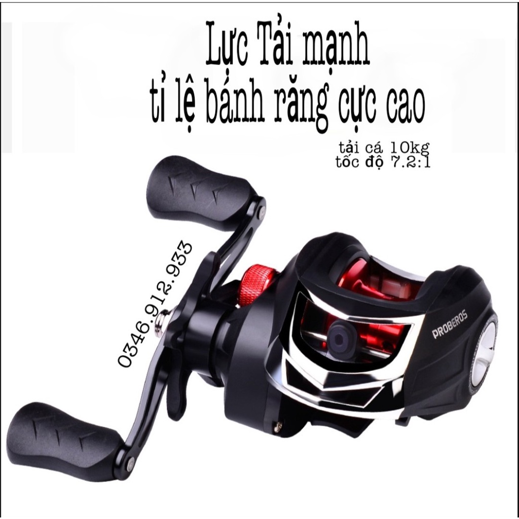 Máy ngang Câu Lure Proberos Đen Chuyên Đồ Câu Lure Đồ Câu Lure