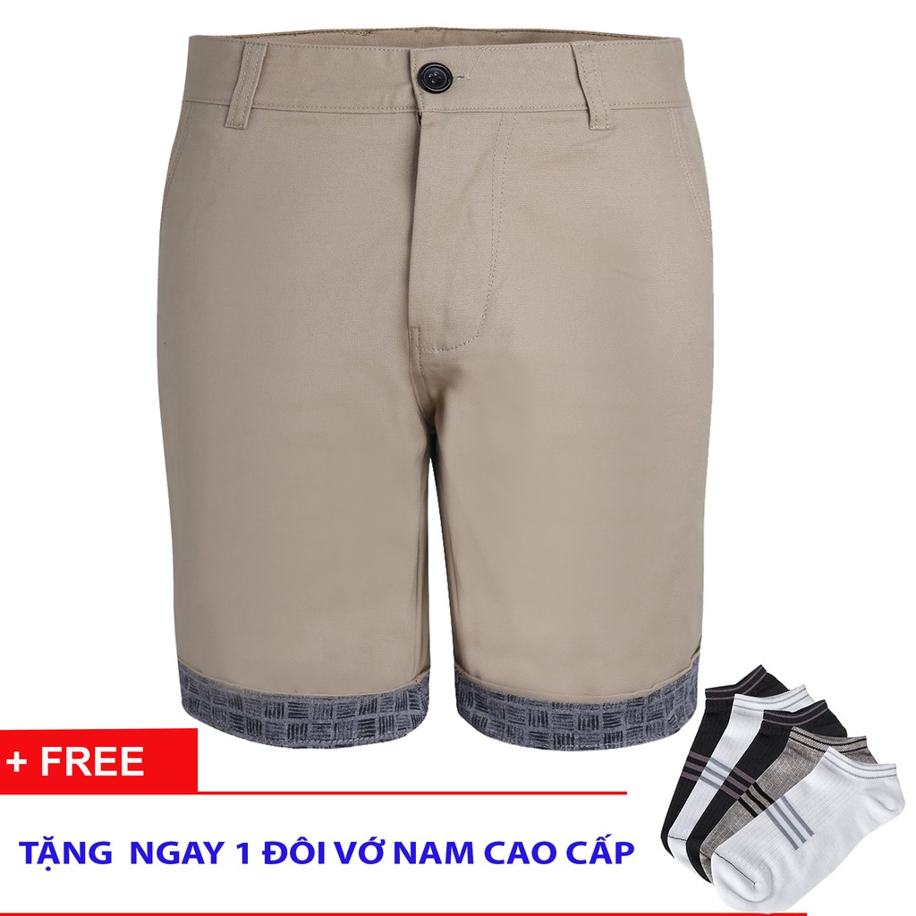 Quần short kaki nam cao cấp pious kk001 (tặng vớ)