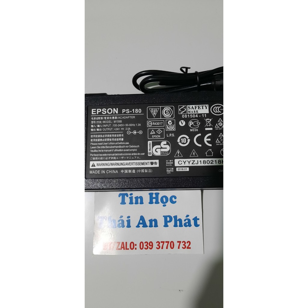Adapter 24V-2.0A dùng cho máy in Epson,chân tròn to ,hàng Zin chất lượng.