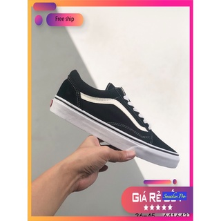 Giày Vans Old Skool, Giầy vải học sinh sinh viên màu đen cực đẹp, thể thao