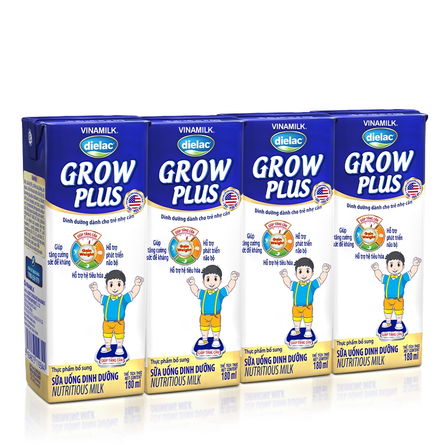 Thùng 48 hộp sữa uống dinh dưỡng dielac grow plus xanh 180ml - ảnh sản phẩm 4