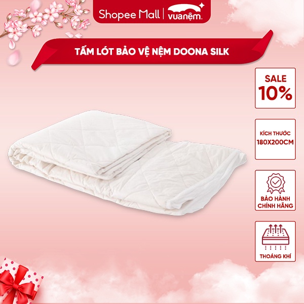 Tấm lót bảo vệ nệm Doona Silk làm mềm nệm bảo hành bởi Vua Nệm