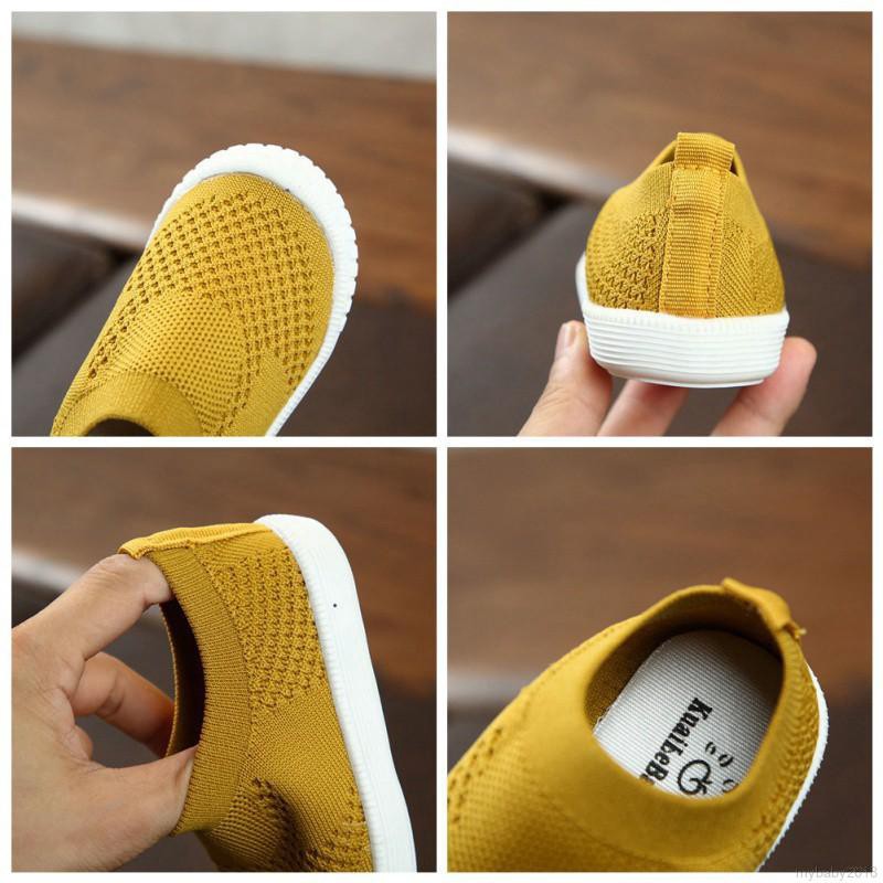 Giày Thể Thao Đan Len Đế Mềm Chống Trượt Cho Bé