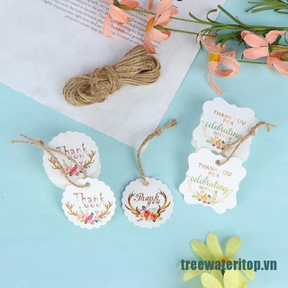 50 tag giấy chữ thank you