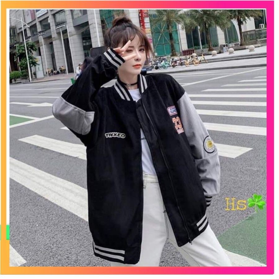 Áo Khoác Bomber Nhung Gân 33