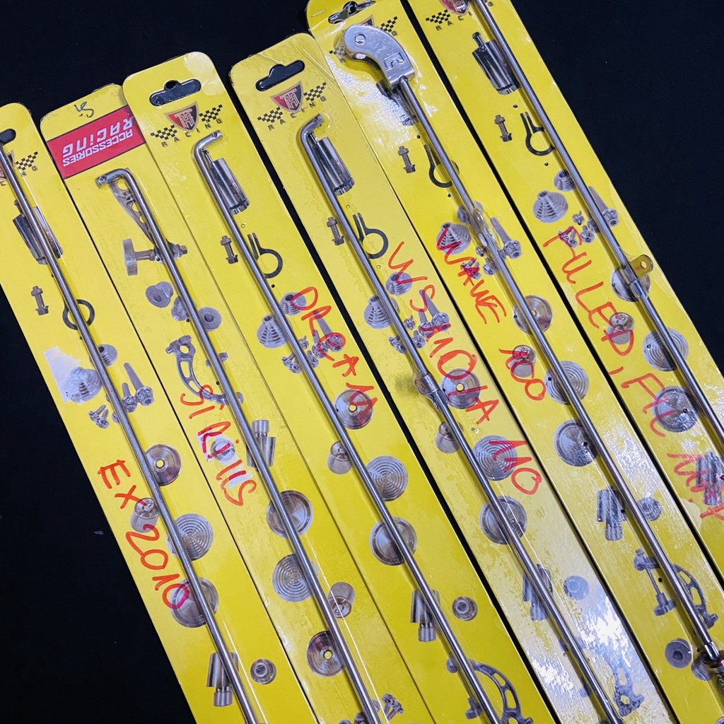 (Kèm ốc tăng chỉnh và lò xo xi ken) Đũa thắng đùm xe máy INOX 304 gắn các dòng xe WAVE, WAVE s110, Sirius, Ex10, Dream..