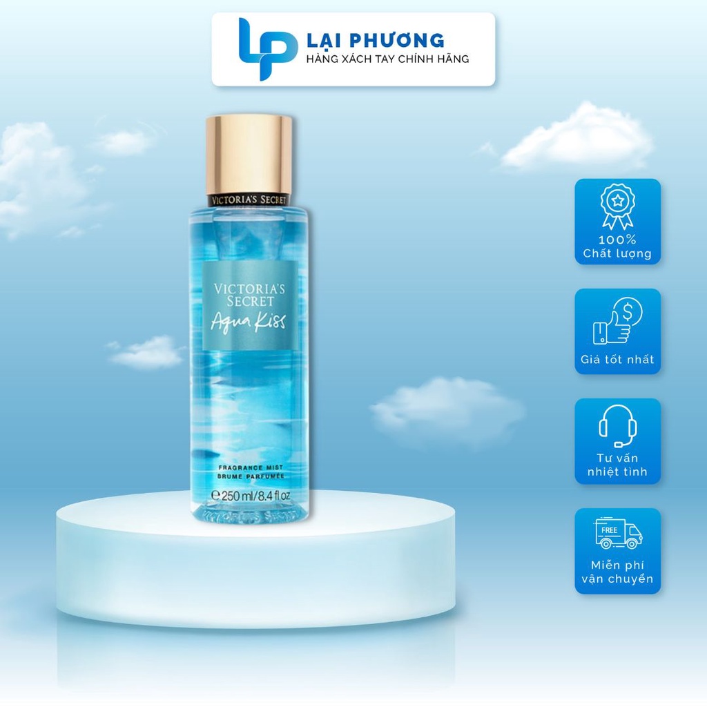 Xịt body mist Victoria's Secret Aqua Kiss hương hoa tươi quý phái - Lại Phương Shop