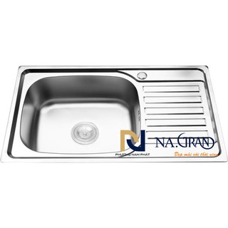 Chậu rửa chén bát inox 304 cao cấp n25 7545 tặng bộ xả chậu inox 304 cao cấp