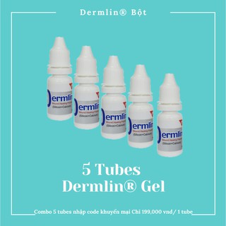 Combo 5 hộp Dermlin® Bột Nano Sinh Học Boston USA Liền Nhanh Vết Thương Cấp và Mãn Tính Loét Bệnh Lý Thẩm Mỹ Sẹo