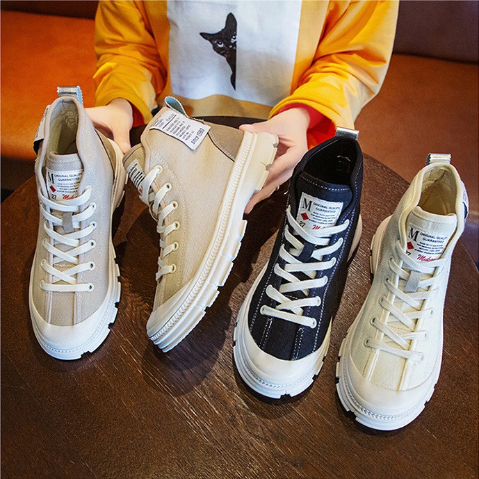 Giày thể thao nữ nâng đế cao cổ cao cấp