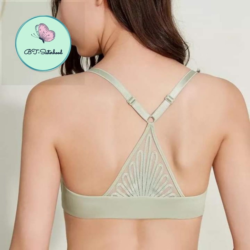 Áo lót nữ Sisterhood Thái Lan B005 cài trước không mút, không gọng mền mịn chất su, cực kỳ SEXY, LAVENUSA, LOT STORE