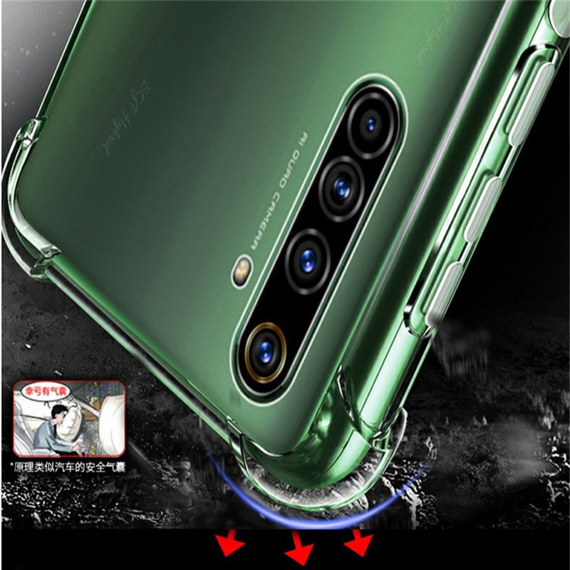 Ốp điện thoại silicon trong suốt chống sốc cho Oppo Realme X50 Pro 5g