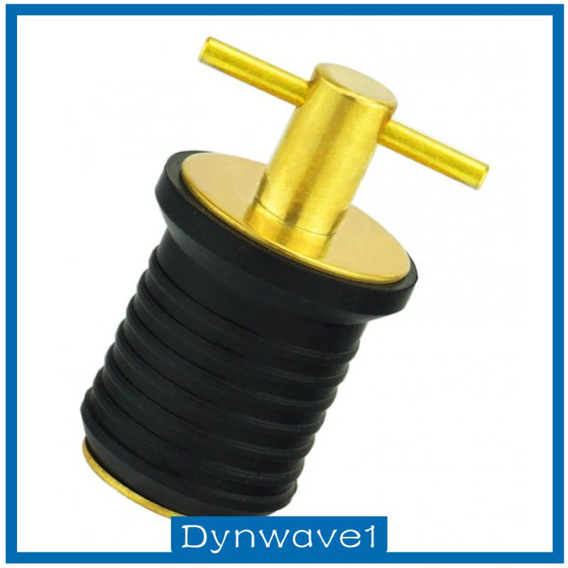 [DYNWAVE1] Brass Rubber 1inch Twist Turn Boat Drain Plug Heavy Duty Boat Hardware