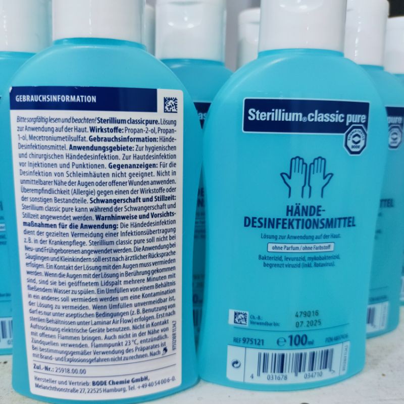 Nước rửa tay khô sát khuẩn Sterillium Classic Pure - Đức | BigBuy360 - bigbuy360.vn