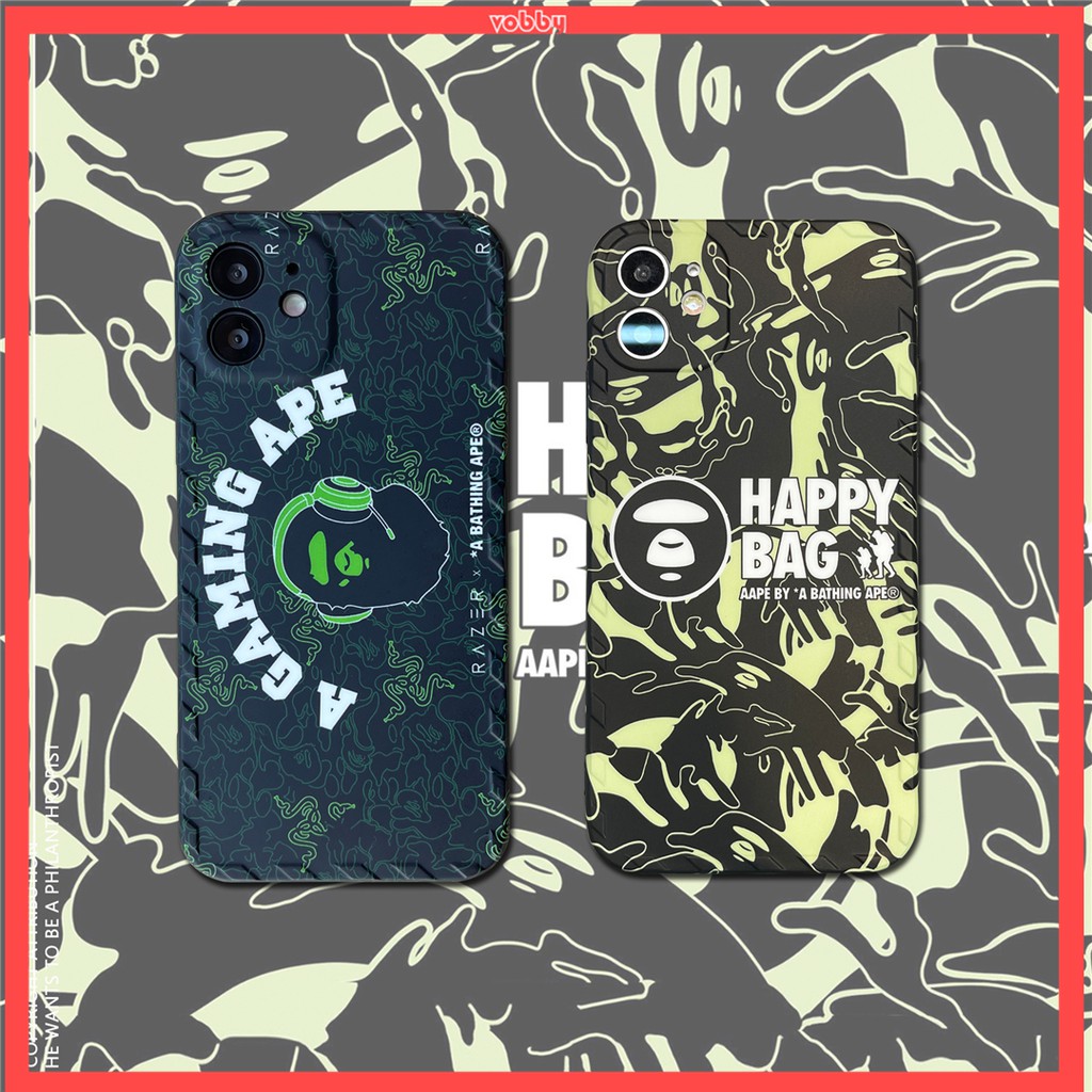 Ốp lưng nhựa dẻo hình logo BAPE cho IPhone12 Mini 11 PRO MAX 7/8plus SE2020 X/XS XR XSMAX