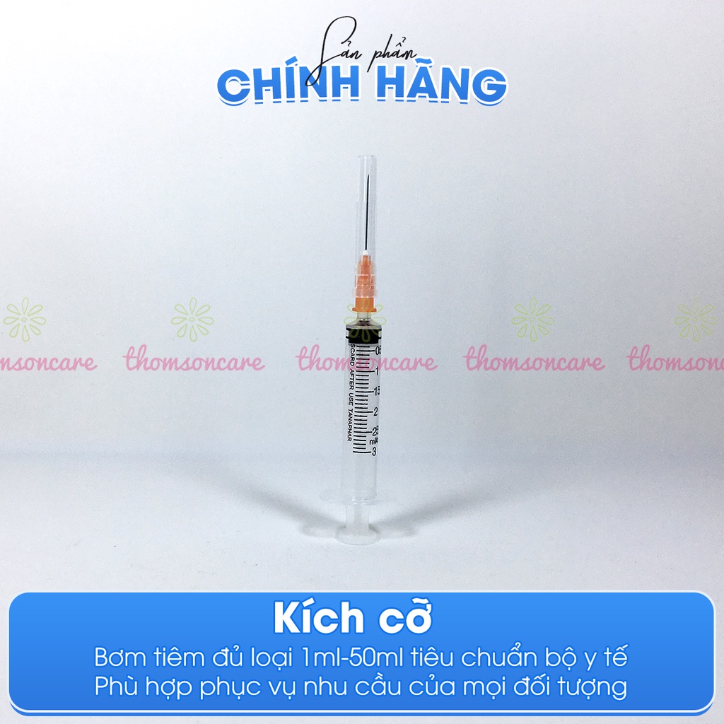 Bơm tiêm y tế đủ loại 1ml 3ml 5ml 10ml 20ml 50ml - Bơm sử dụng một lần Tanaphar