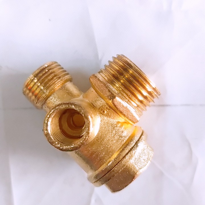Van 1 chiều máy nén khí / Van 1 chiều máy bơm hơi  ren trong kích thước 20*16*10mm nguyên chất đồng