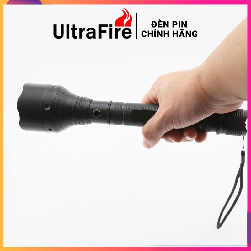 Đèn Pin Siêu Sáng UltraFire Cao Cấp Hợp Kim Chống Nước Pin Sạc Bảo Hành Uy Tín