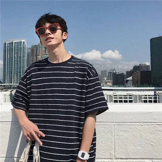 ÁO THUN TAY LỠ NAM NỮ KẺ SỌC NGANG NHỎ FROM RỘNG UNISEX - SỌC MỚI 2020