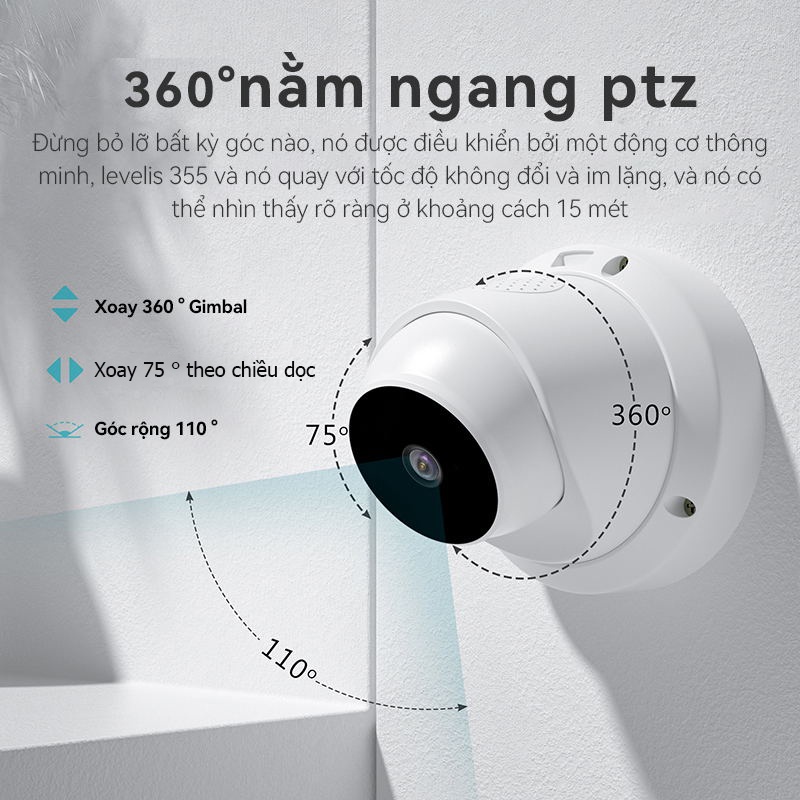 Camera IP Wifi Xiaovv By V380 Q1 3MP CCTV Treo Tường Thông Minh Camera An Ninh Không Dây Máy Ảnh Nhìn Ban Đêm