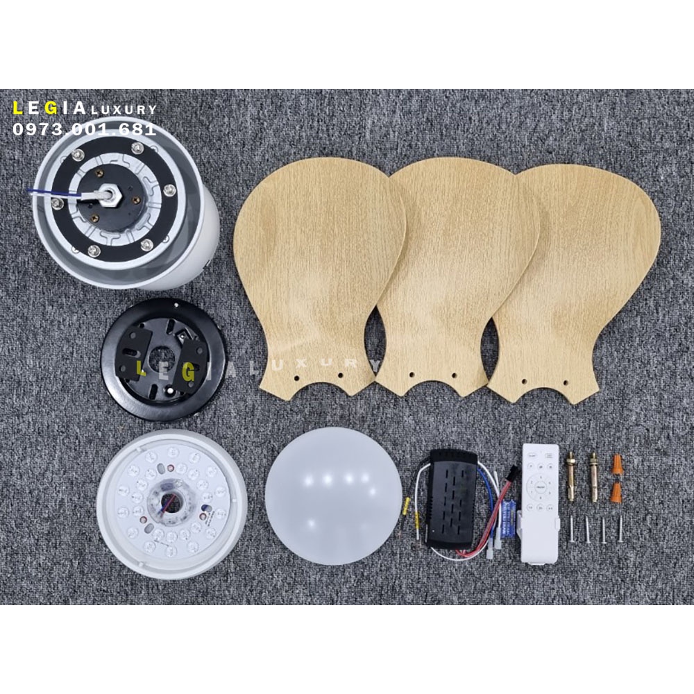 Quạt Trần Mini Giá Rẻ Lê Gia LGFAN730V | Quạt Trần Phòng Ngủ Cho Bé