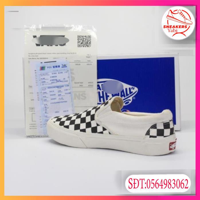 💥FREE SHIP-HÀNG QUẢNG CHÂU💥giày sneaker  thể thao van caro trắng đen slipion full box -Yabi | BigBuy360 - bigbuy360.vn