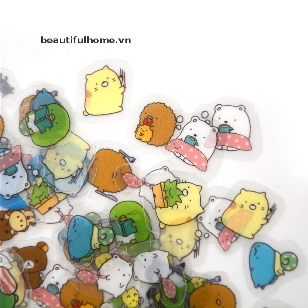 Set 80 Sticker Dán Trang Trí Sổ Tay Nhật Ký Dễ Thương