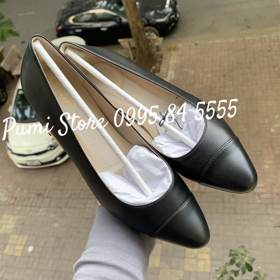 [Nhập mã PUMI600] Giày Cole Haan The Go-To Block Heel Pump Black Leather (45mm)