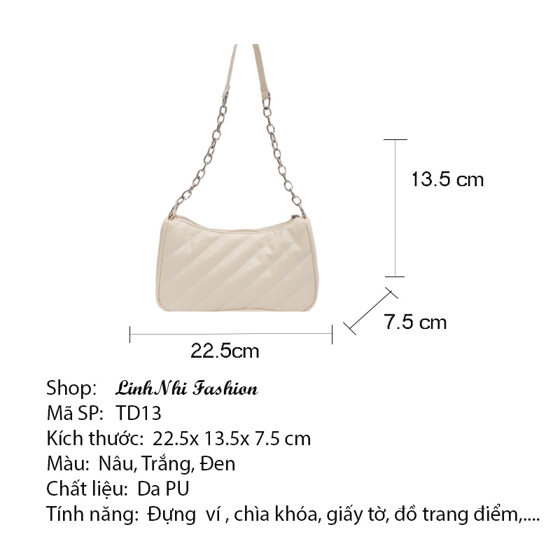 Túi xách da mềm kẹp nách nữ xách tay sang đẹp TD13