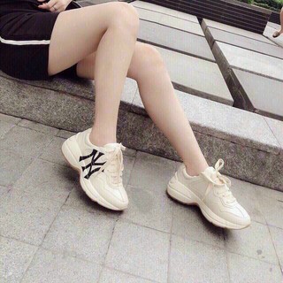 Giày sneaker GG độn đế chữ NY