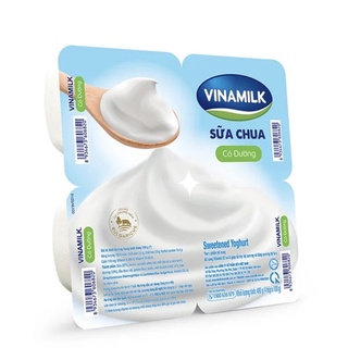 Sữa Chua Ăn Vinamilk Có Đường- Vỉ 4 hộp x 100g