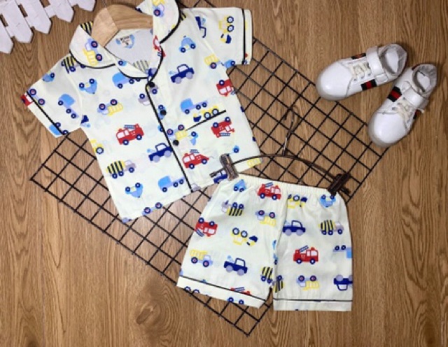 [Link 4] Bộ pijama vải thô Hàn cực xinh cho bé
