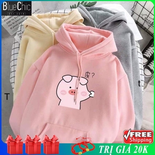 Áo hoodie lợn bẹo má dtr1119, sét bộ áo nam nữ, bộ mặc ở nhà, fani