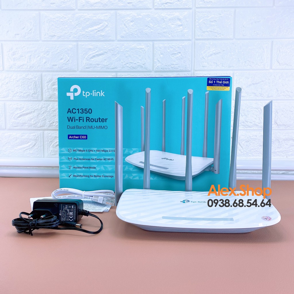 [Chính Hãng] TPLink C60 Archer C60 Phát WiFi Băng Tần Kép AC1350 | BigBuy360 - bigbuy360.vn