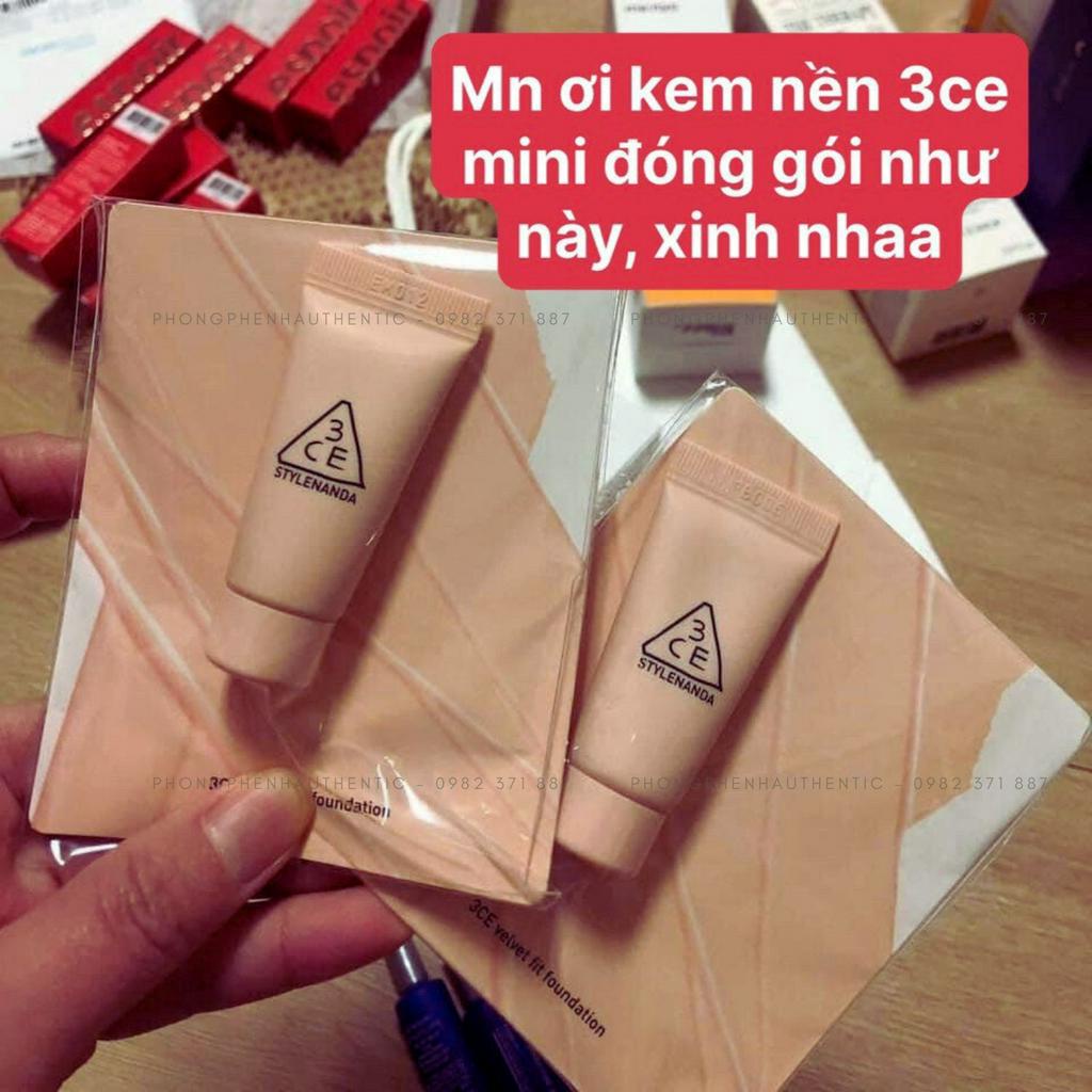 Minisize 5ml- KEN NỀN 3CE VELVET FIT FOUNDATION TONE PURE IVORY