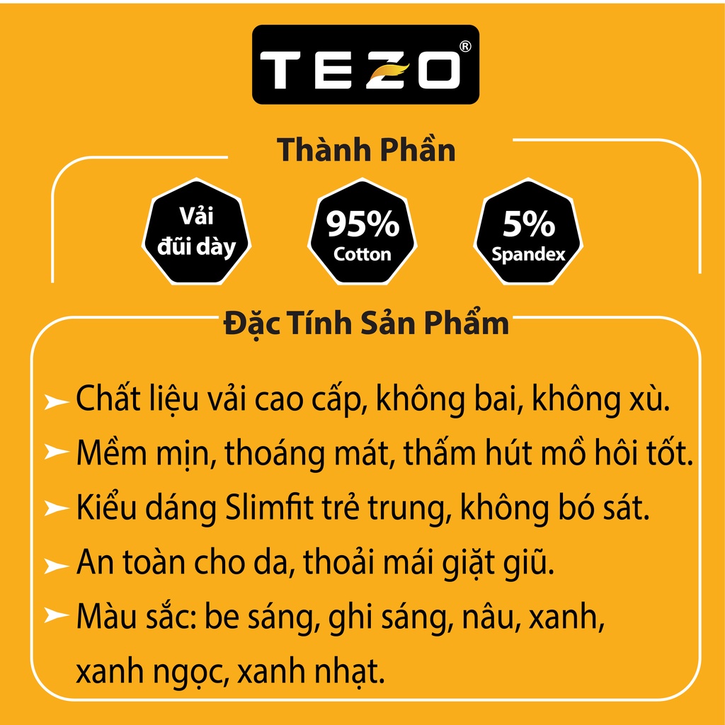 Quần short đũi nam Tezo phong cách năng động thể thao 2202QNDB05